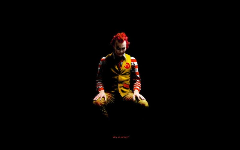 Joker in McDonald's costume