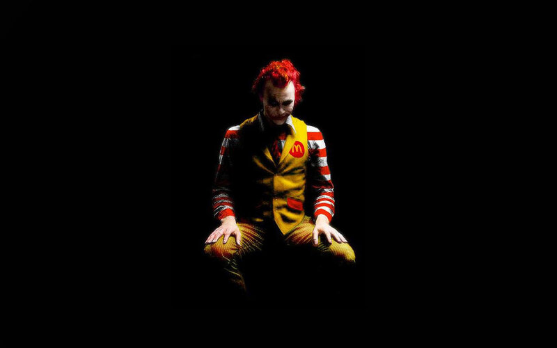 Joker in McDonald's costume