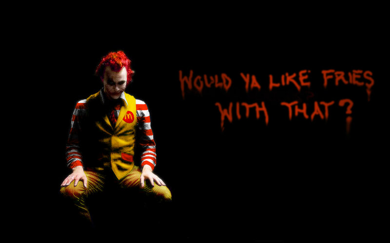 Joker in McDonald's costume