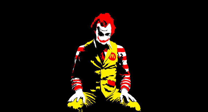 Joker in McDonald's uniform