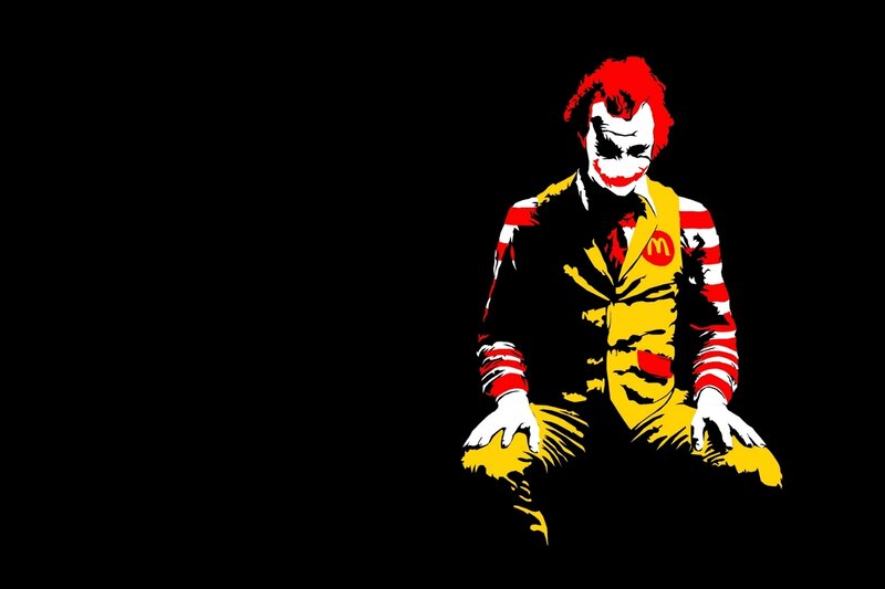 Joker in McDonald's uniform