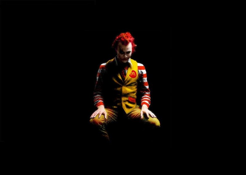Joker in McDonald's uniform