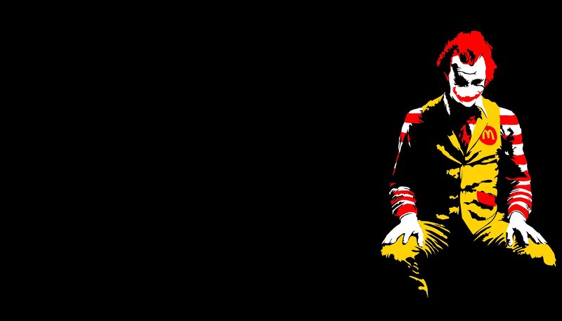 Joker in McDonald's uniform