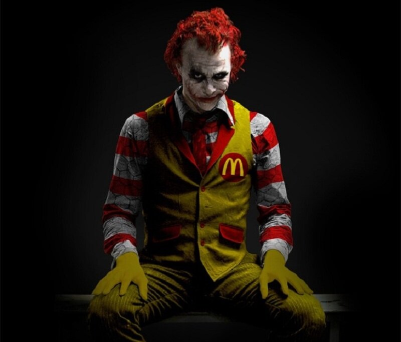 Joker in Mcdonalds Costume