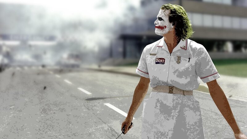 Joker in nurse outfit