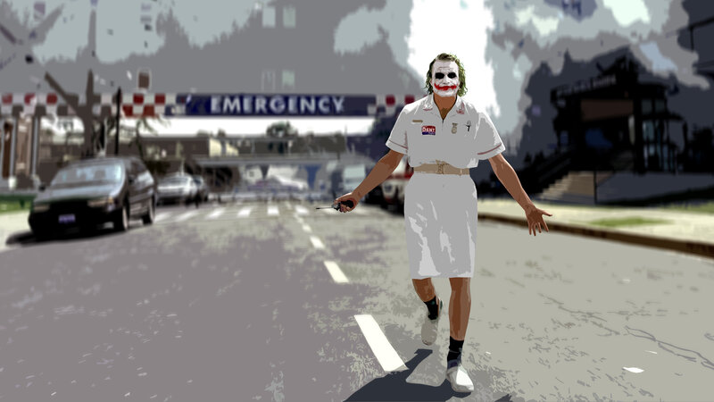 Joker in Nurse Outfit — White