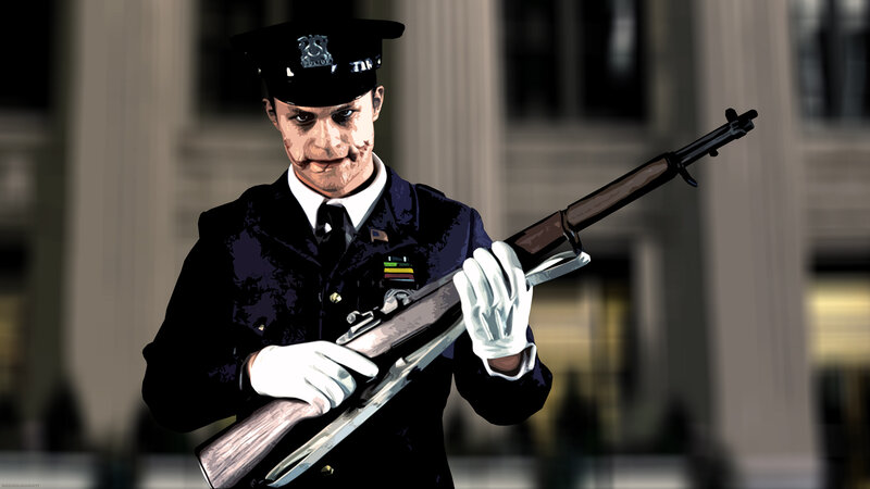 Joker in police uniform