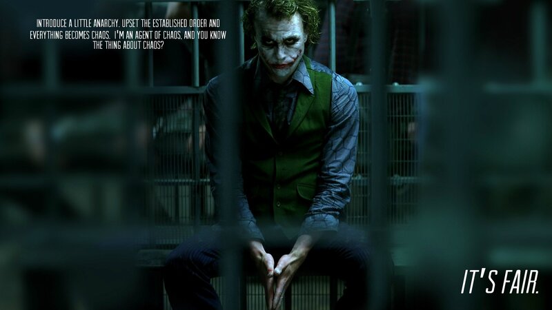 Joker in Prison Cell — Black, Dark, Dramatic, Photograph
