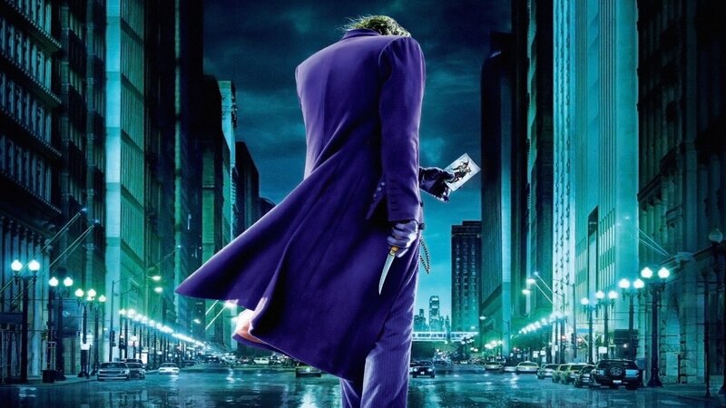 Joker in Purple Coat — Dramatic, Night