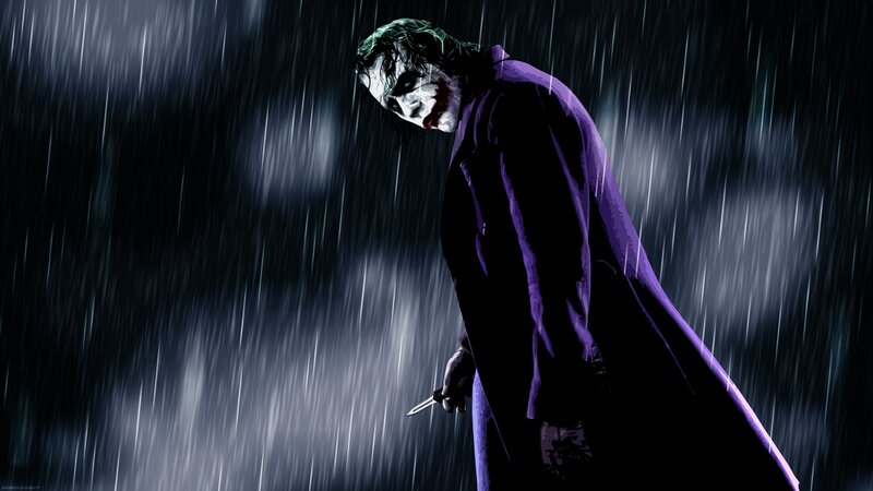 Joker in Rain — Purple