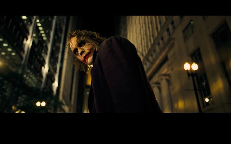 Joker in the city at night