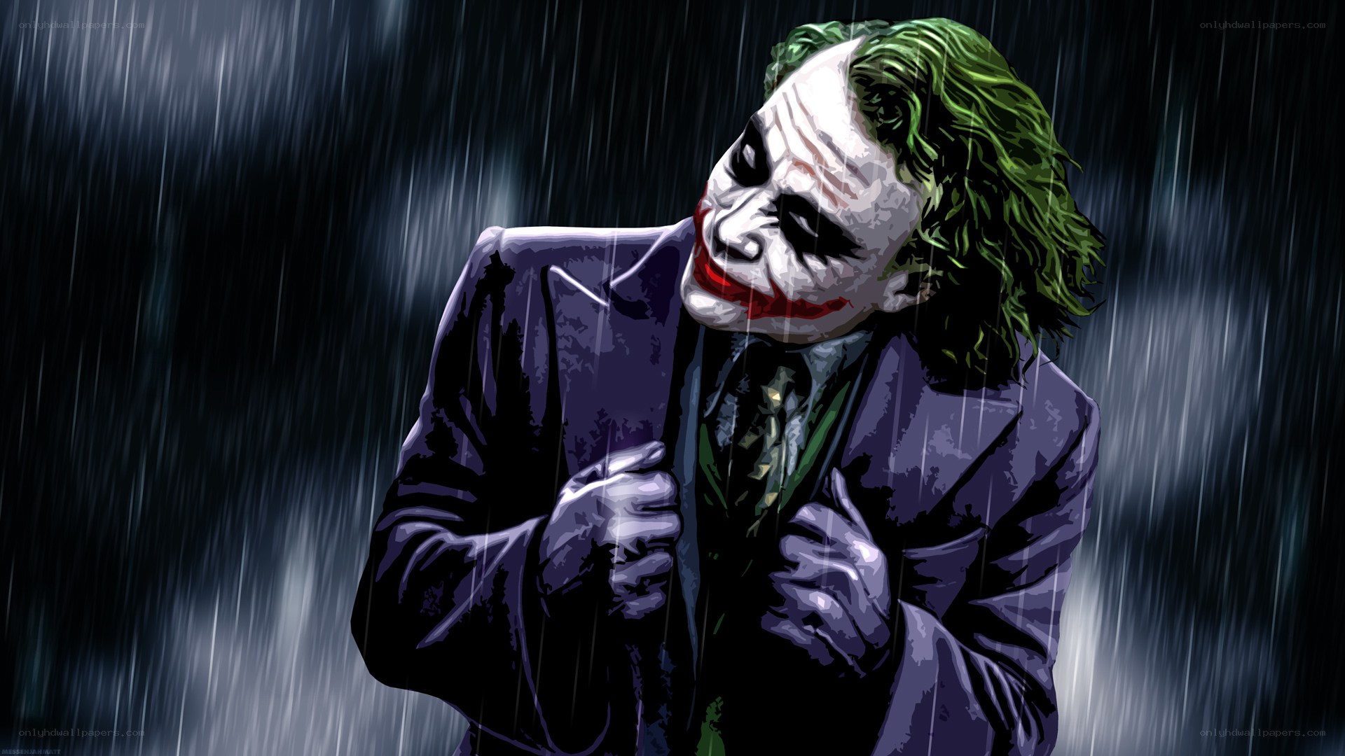 Joker in the rain