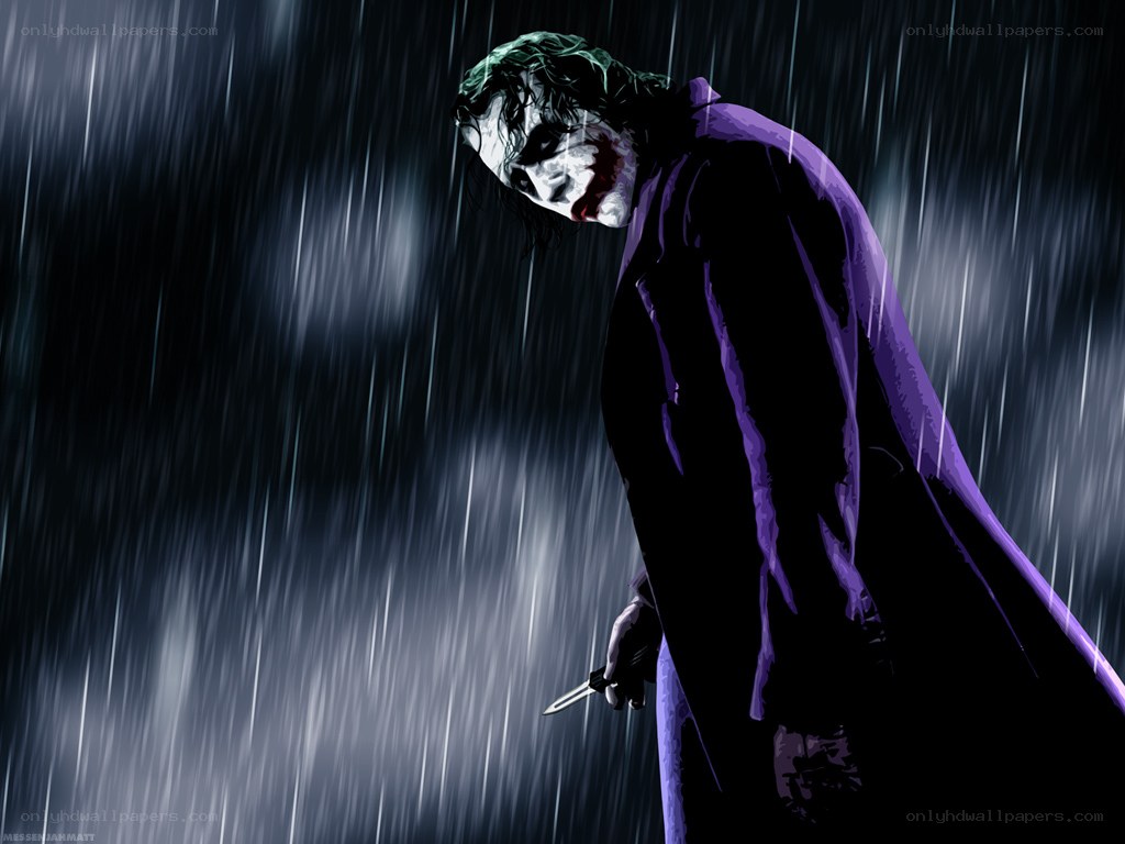 Joker in the rain
