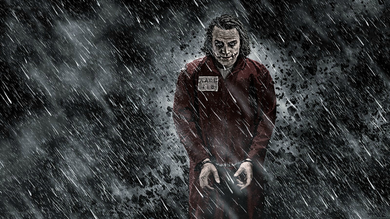 Joker in the rain