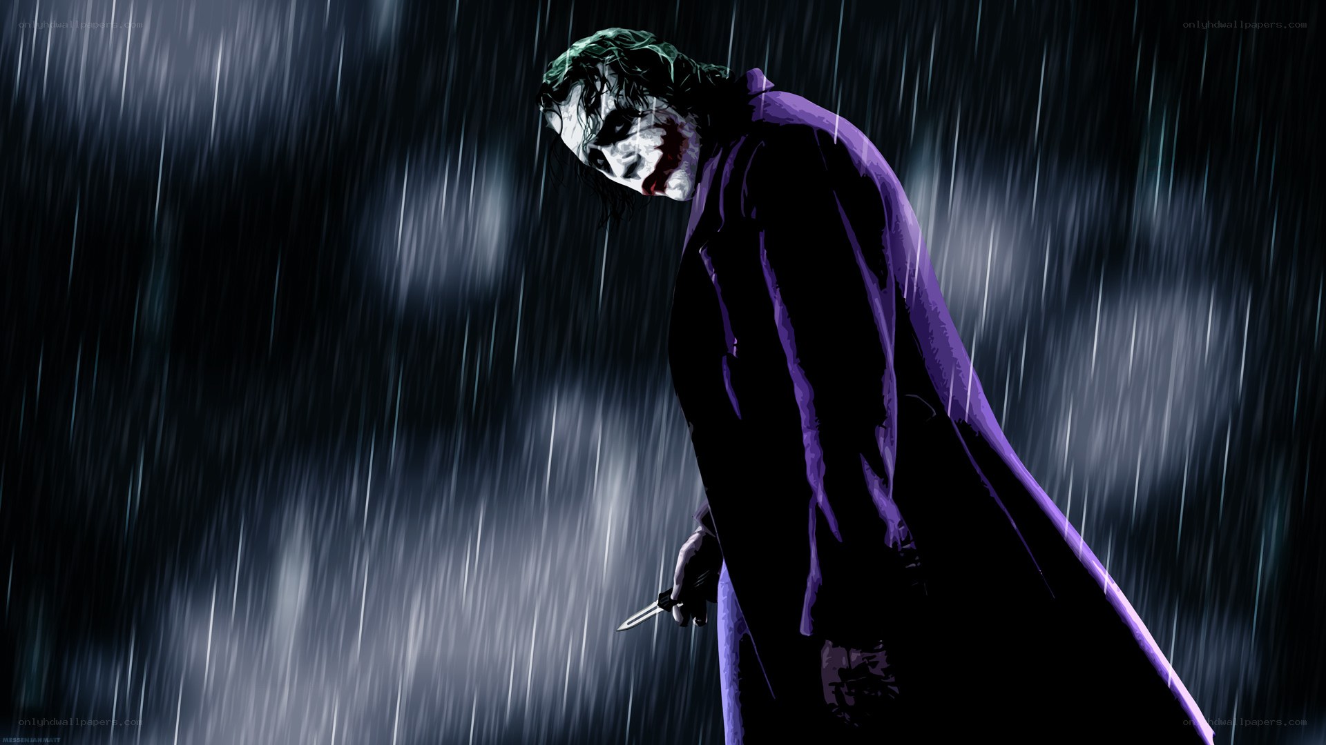 Joker in the rain