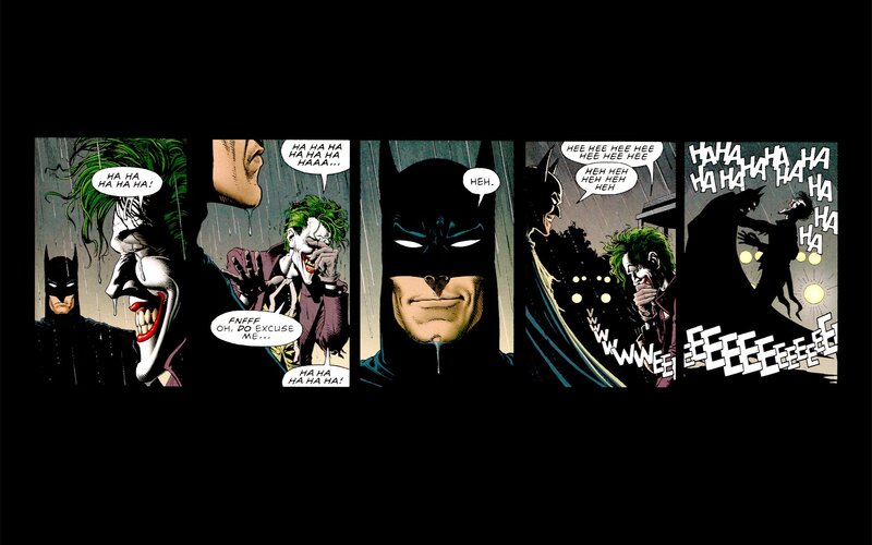 Joker Laughing at Batman