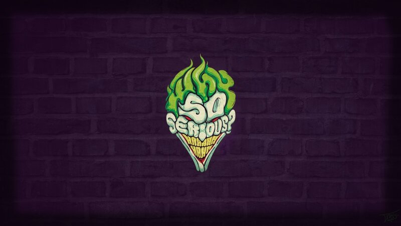 Joker Logo on Brick Wall