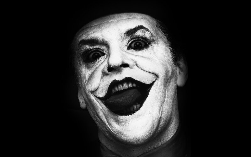 Joker makeup close-up
