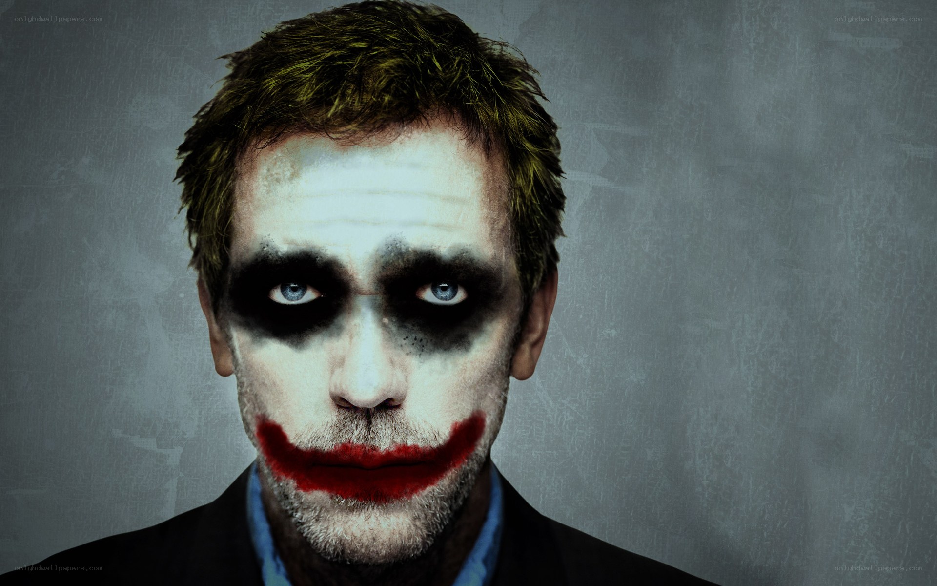 Joker makeup on a man