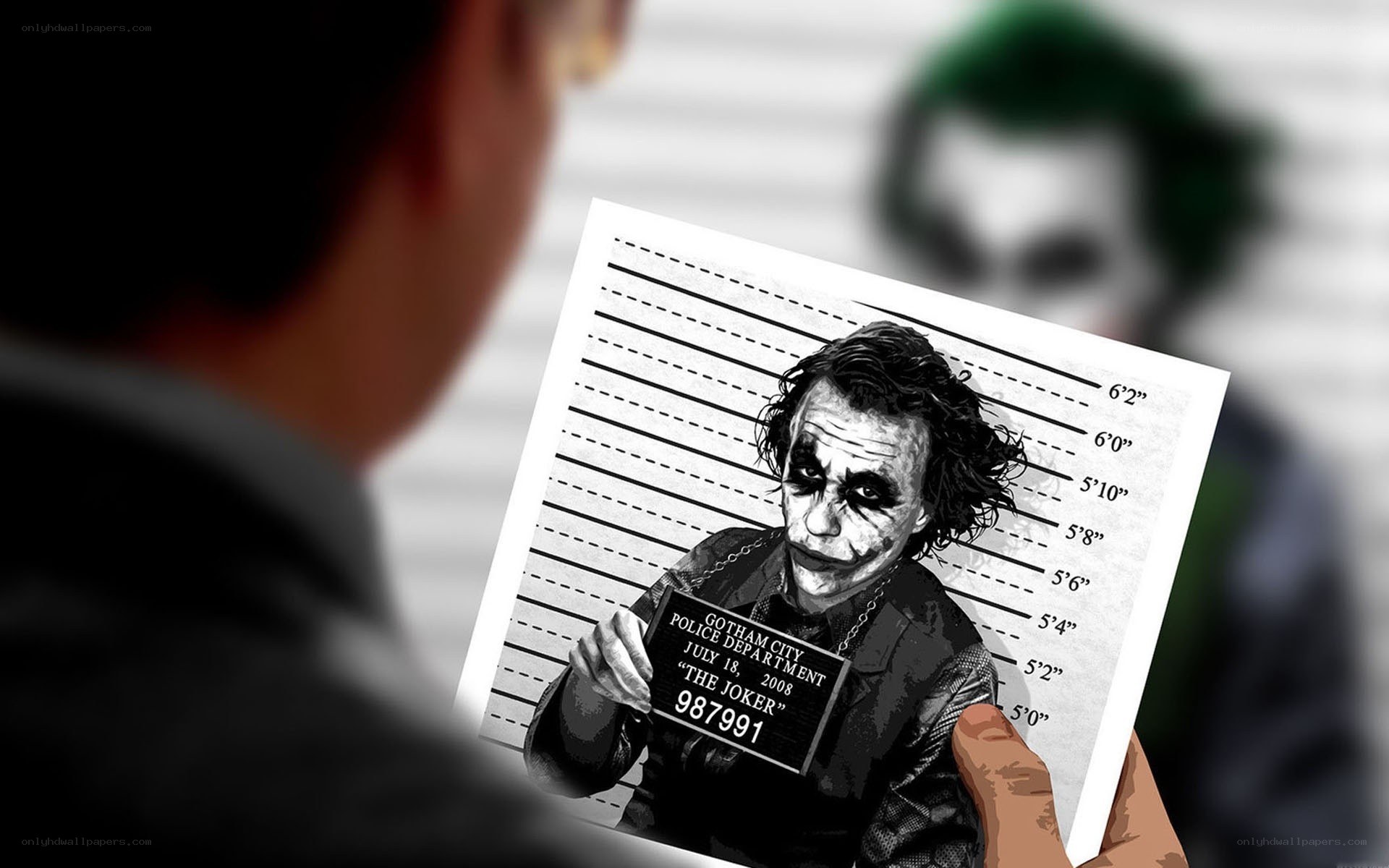 Joker mugshot from Batman