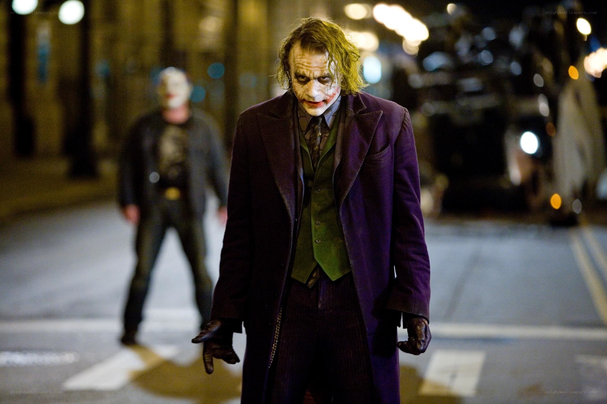 Joker on a city street