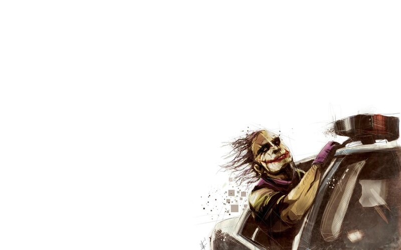 Joker on a police car