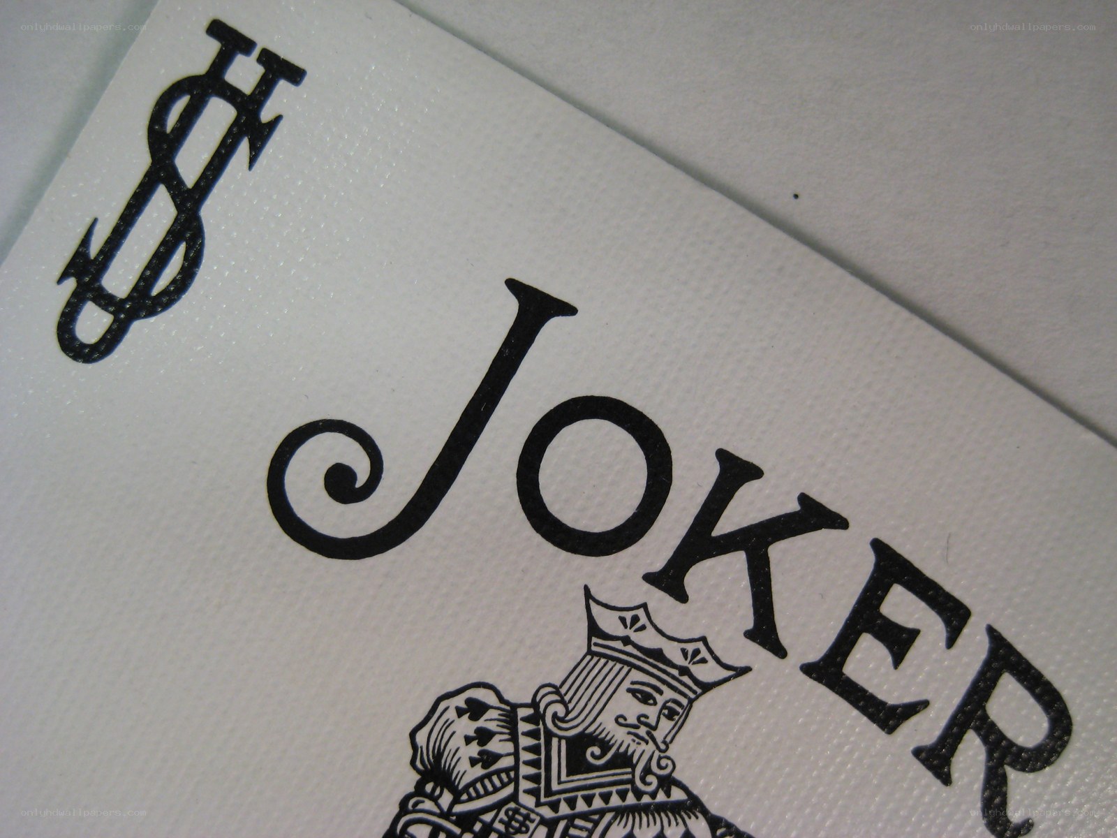 Joker playing card close-up