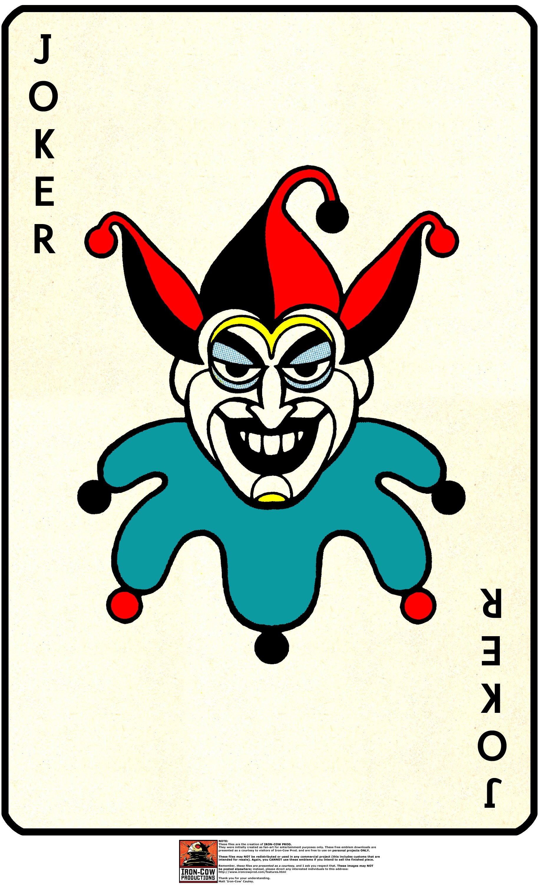 Joker playing card design