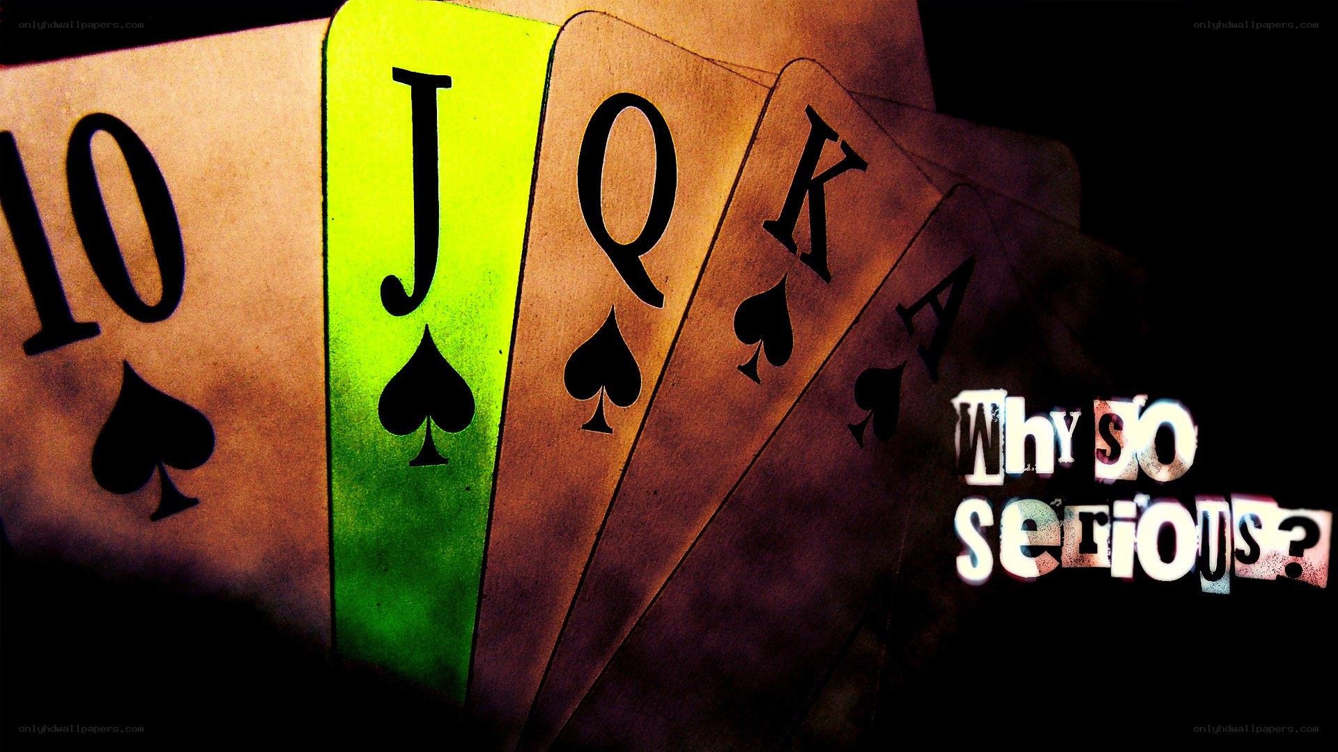Joker playing cards with quote