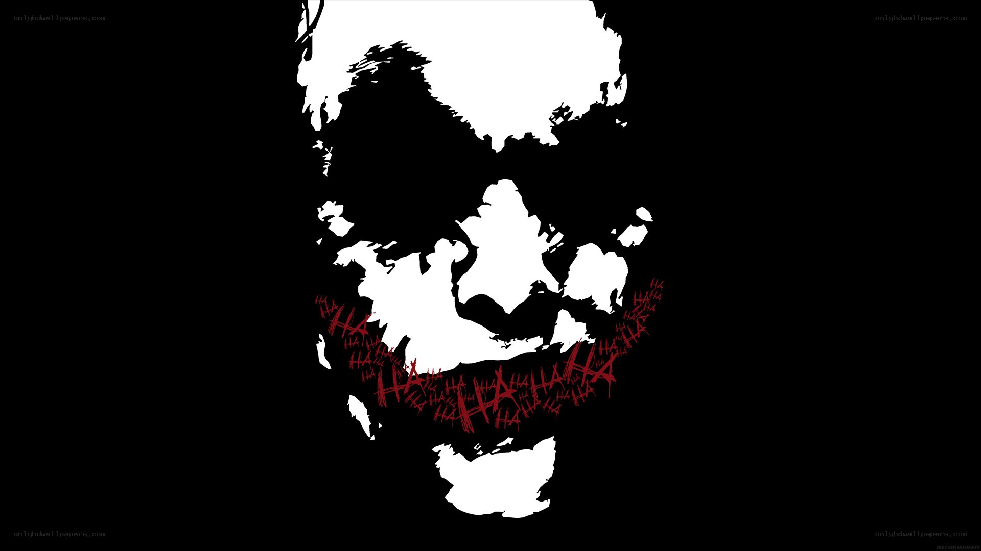 Joker's face silhouette
