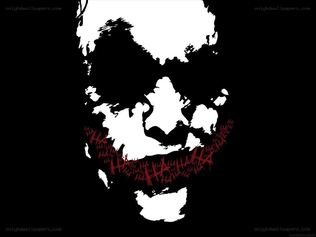 Joker's face silhouette