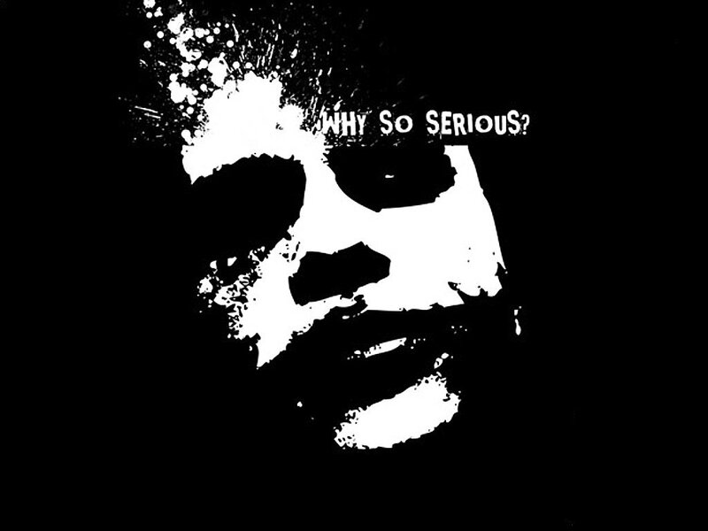 Joker's face with quote