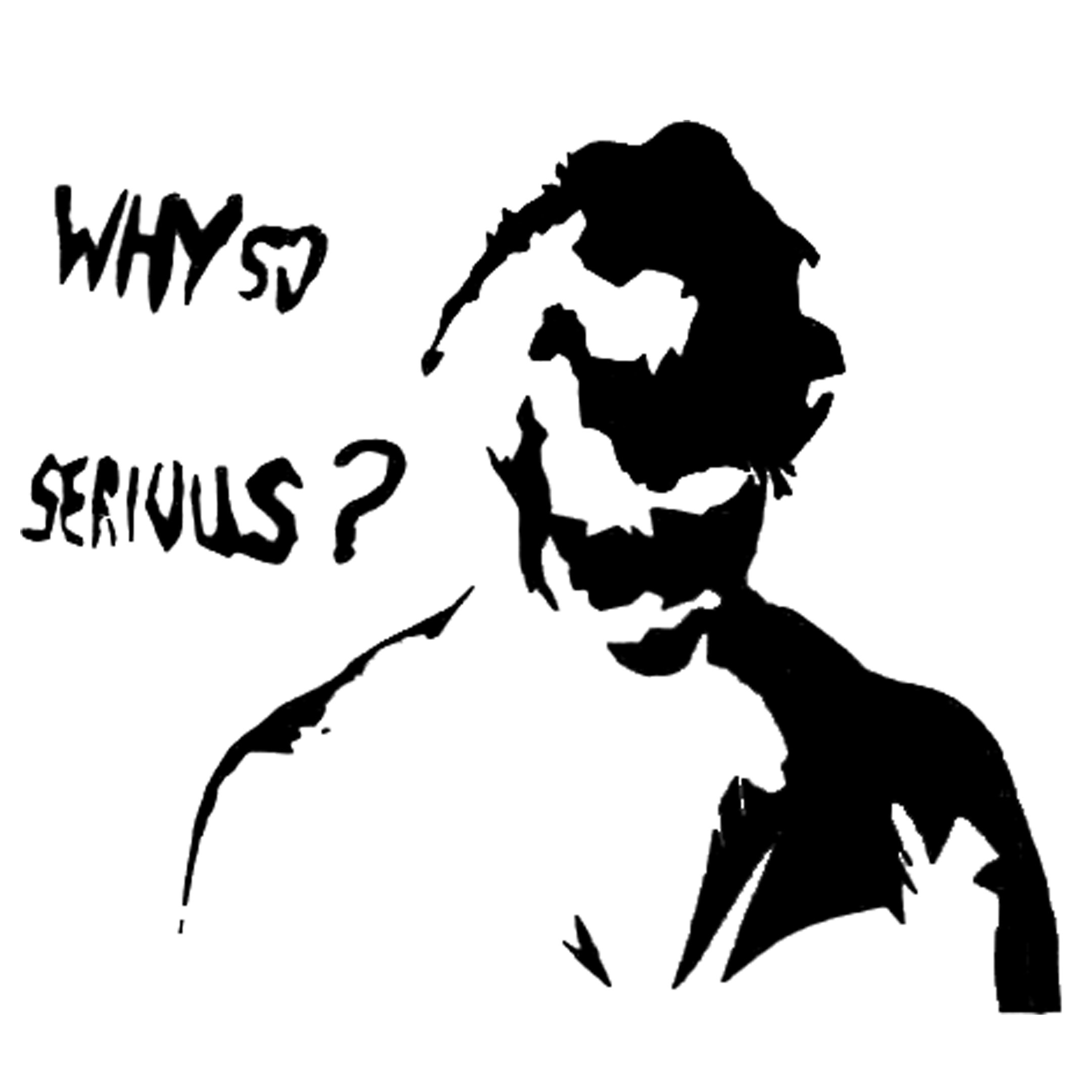 Joker silhouette with quote