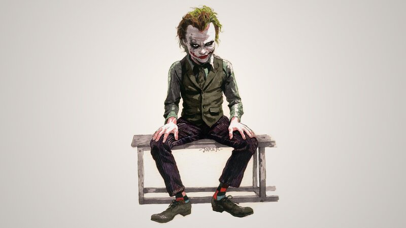 Joker Sitting on Bench