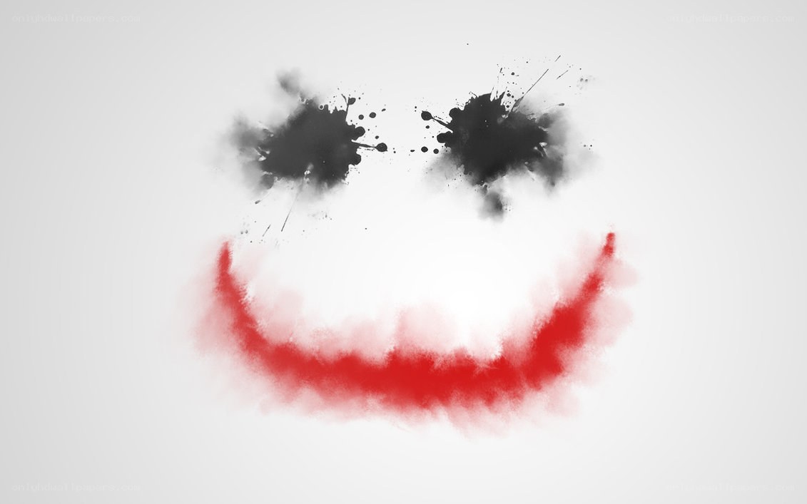 joker smile splatter art