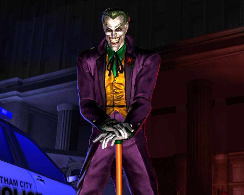 Joker stands in Gotham City