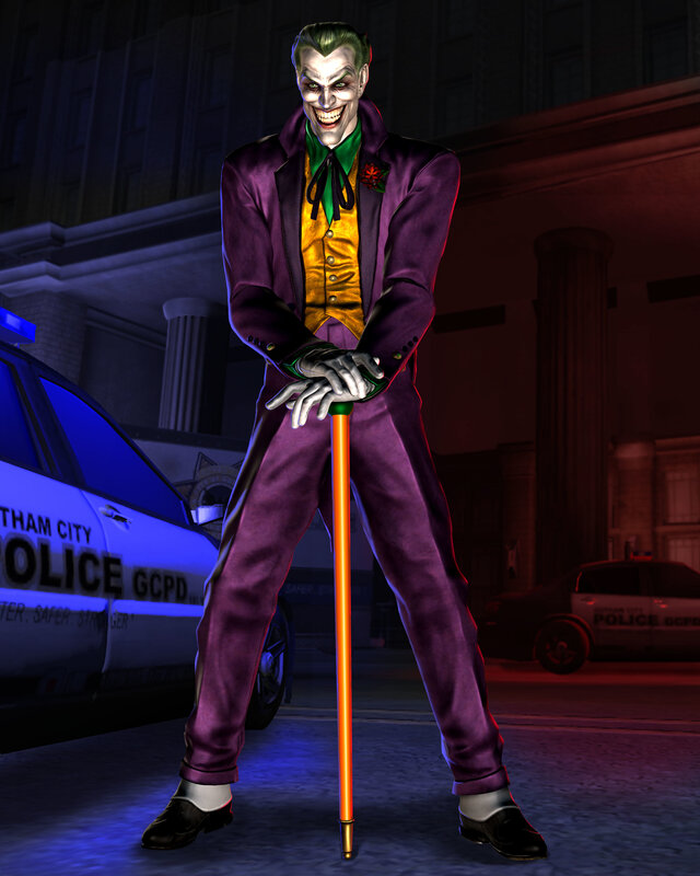 Joker stands in Gotham City