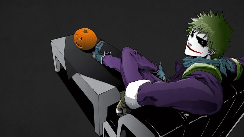 Joker with a pumpkin
