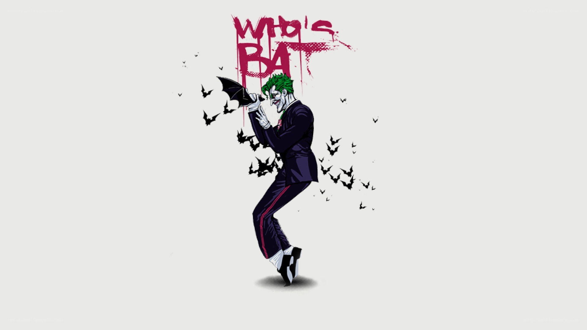 Joker with bat symbol
