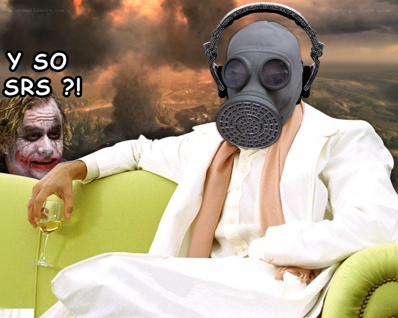 Joker with gas mask