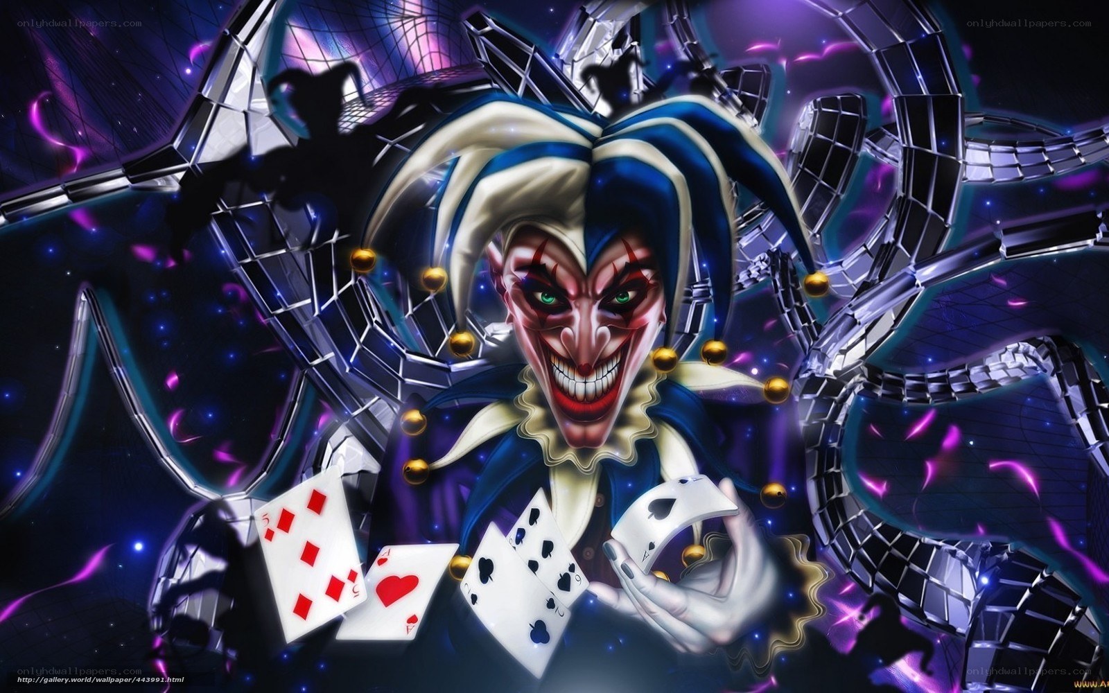 Joker with playing cards