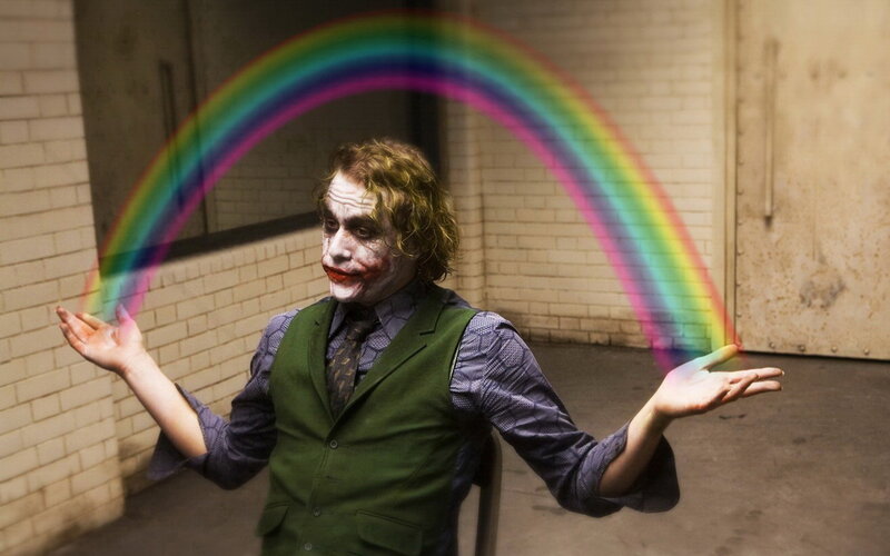 Joker with rainbow effect
