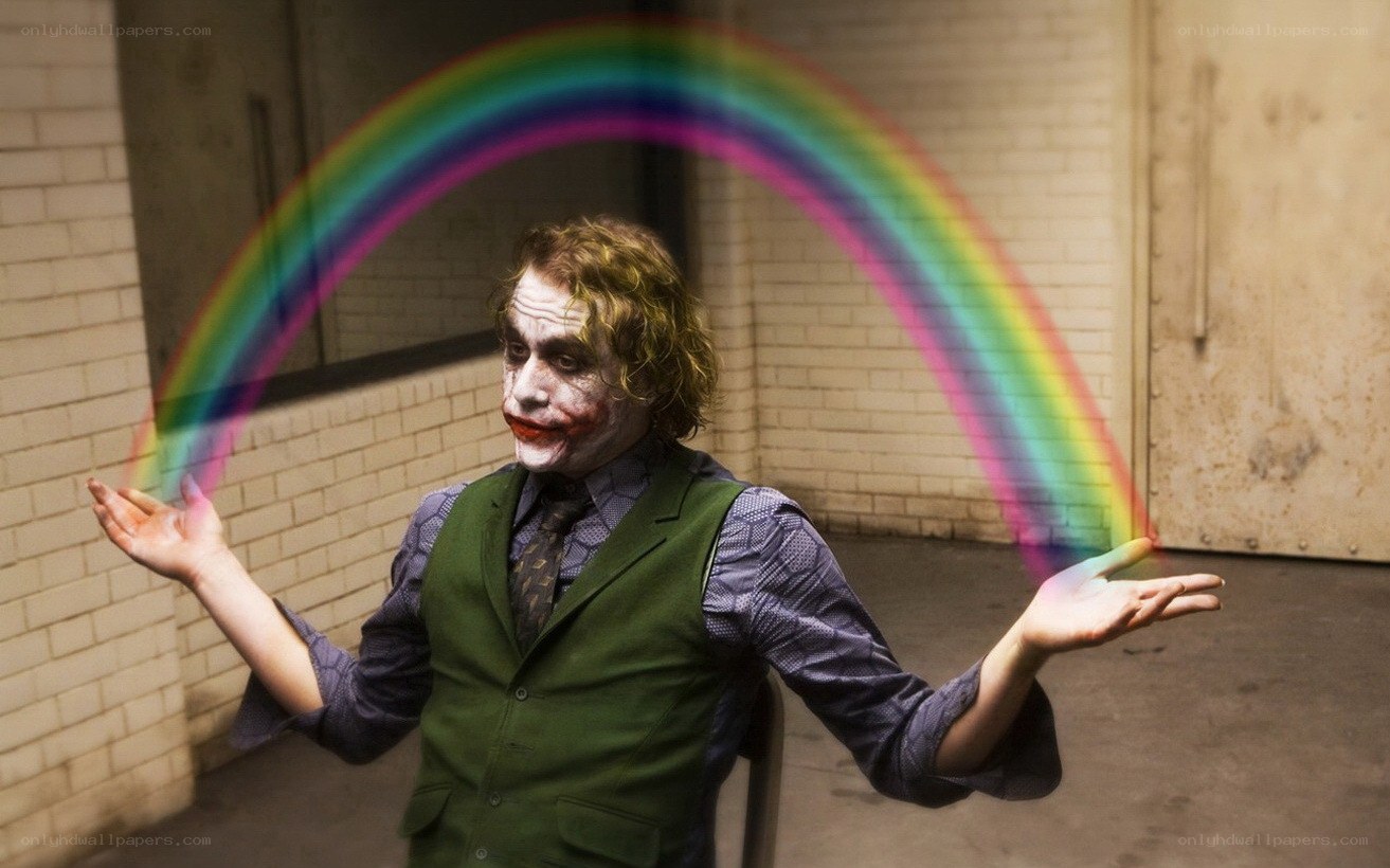 Joker with rainbow effect