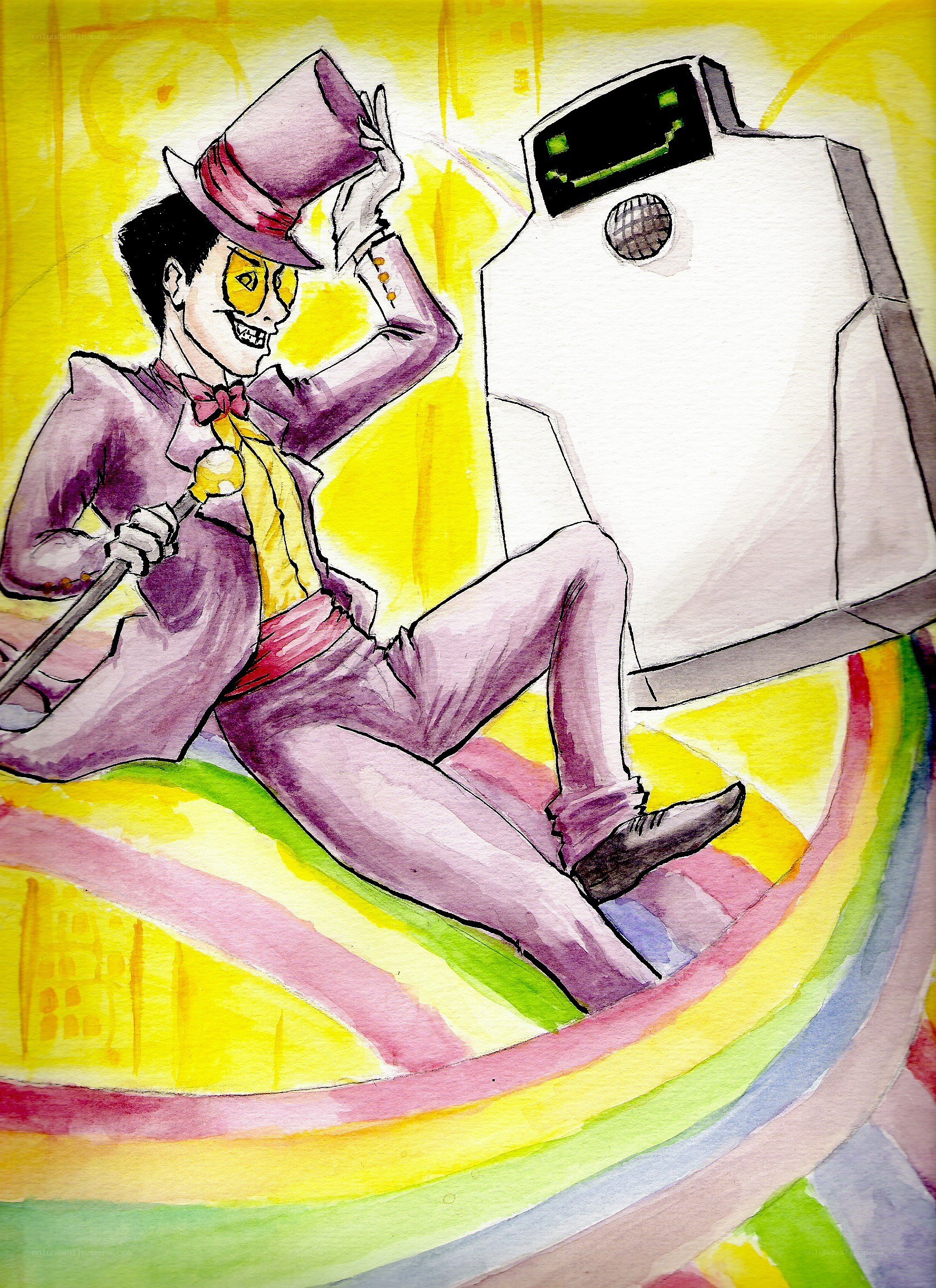 Joker with robot companion
