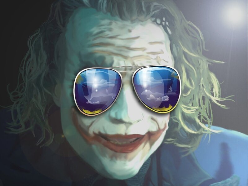 Joker with sunglasses