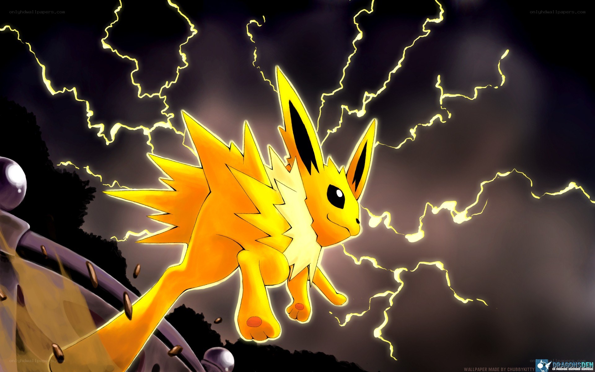 Jolteon in a storm