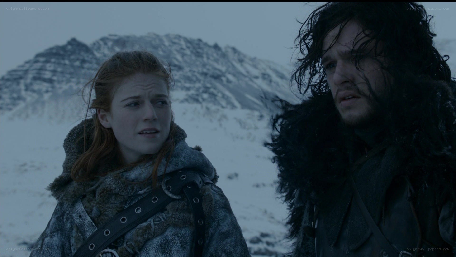 Jon and Ygritte in the snow