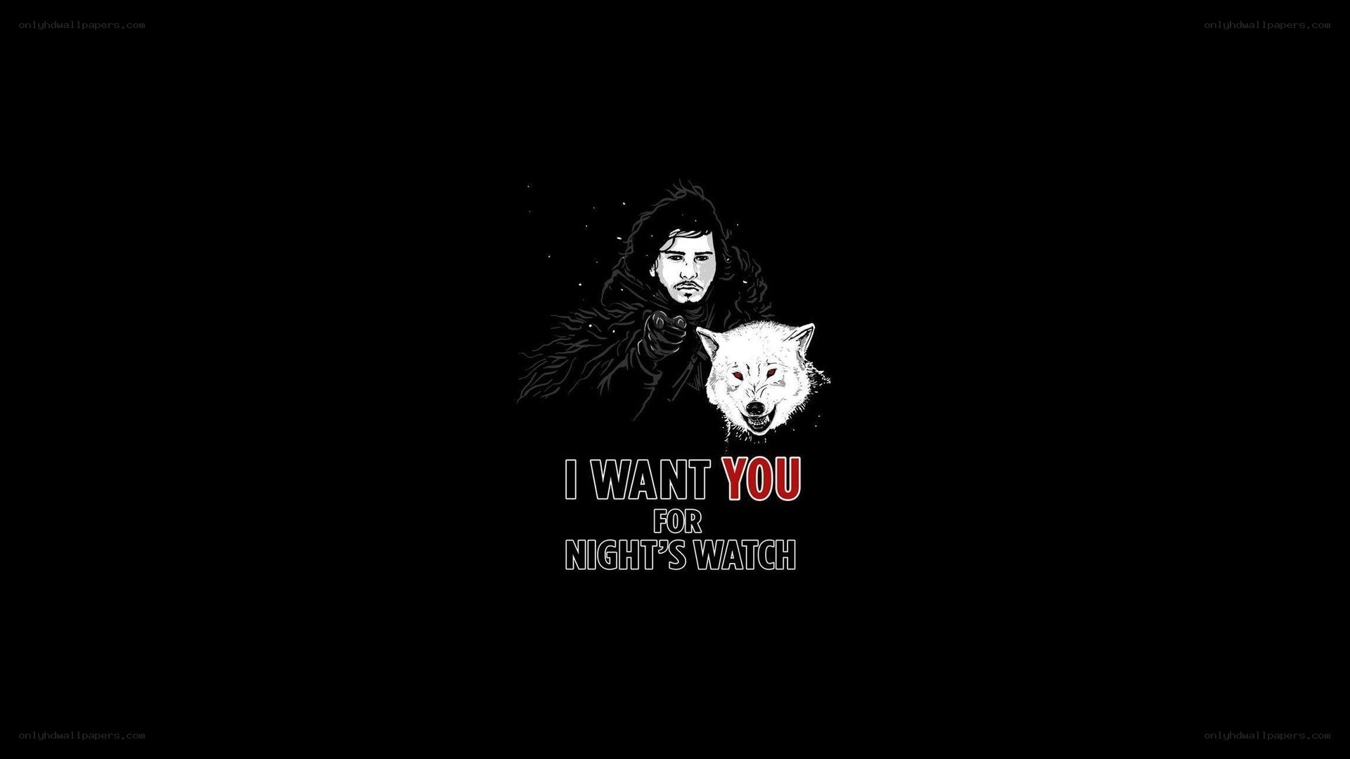 Jon Snow and Ghost wallpaper