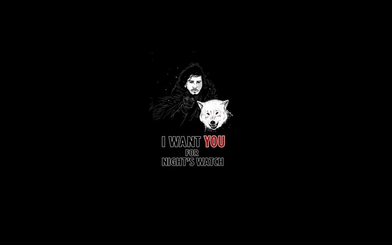 Jon Snow and White Wolf