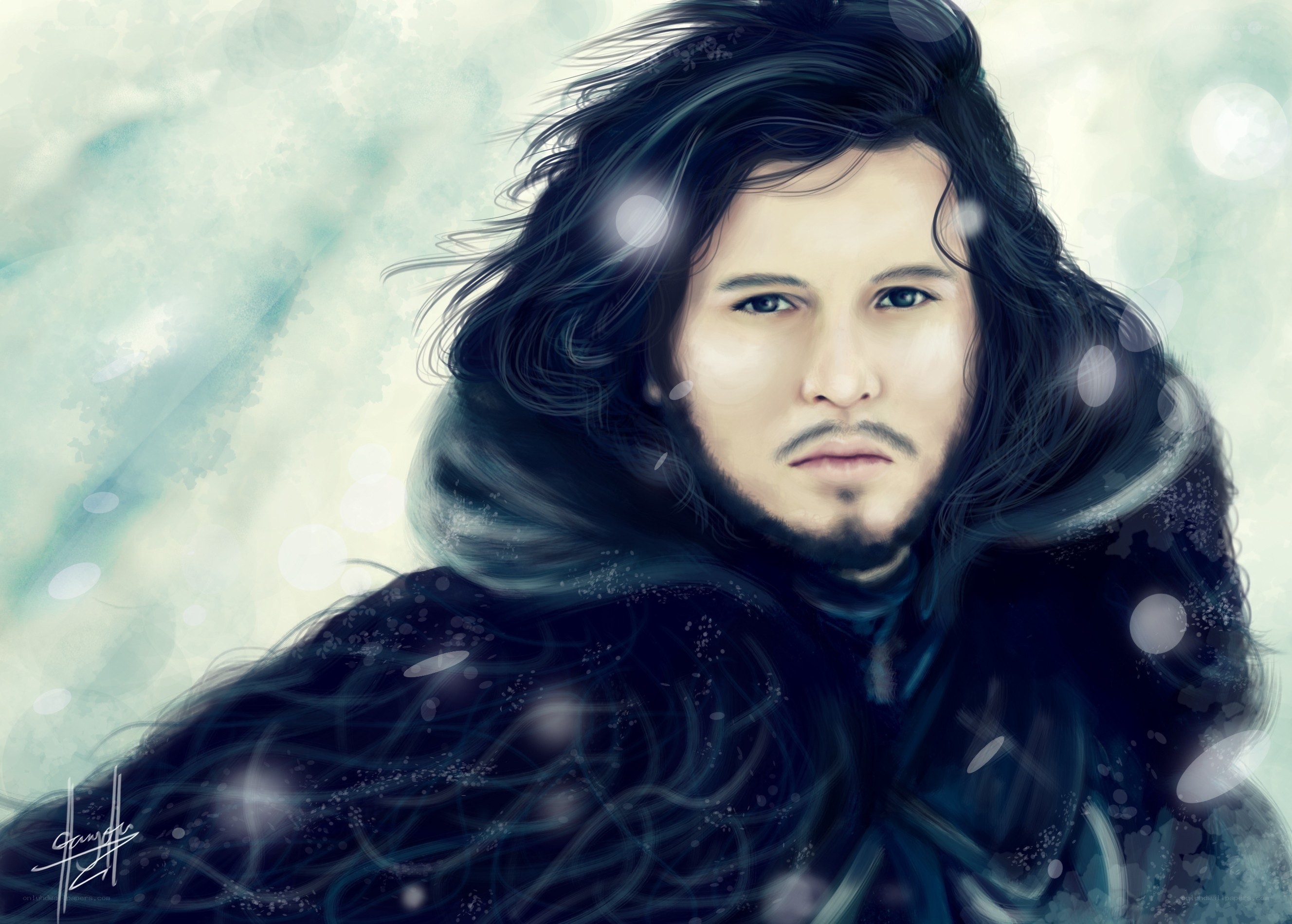 Jon Snow in the snow